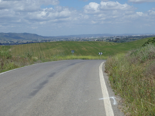 The far right white buildings are the city center of Córdoba.